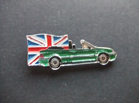 Rover 216 Cabrio 1993-1996 groen model met Engelse vlag